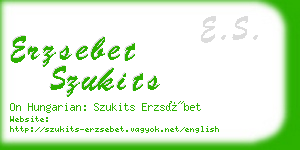 erzsebet szukits business card